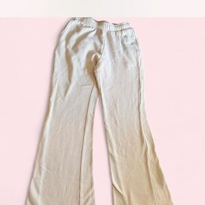 PINK Victoria's Secret Cream Flare Pants